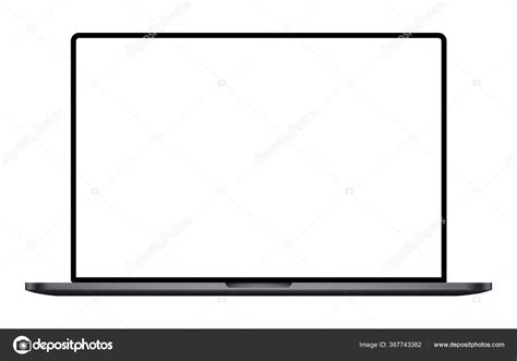 Laptop Screen Mockup Realistic Vector File Stock Vector Image By