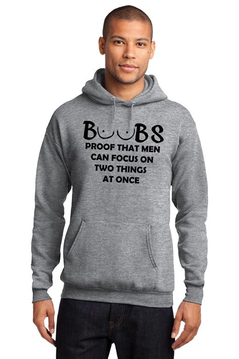 Boobs Proof That Men Can Focus On Two Things At Once Hoodie Sweatshirt