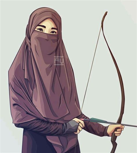 Niqab Lovers Image By Ghada Moustafa Hijab Cartoon Anime Muslim