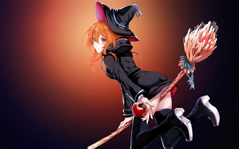 Wallpaper Anime Girl Witch Magic 4k Anime 4928