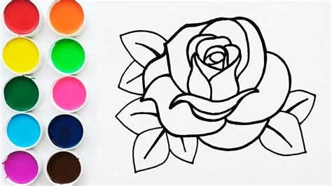 Como Dibujar Y Pintar Una Rosa Videos Para Niños How To Draw A Rose