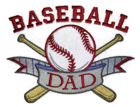 Happy Fathers Day Baseball Dad Embroidered Iron On Patch Beyond