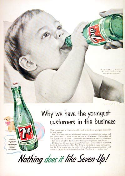 1955 Seven Up 7up Classic Vintage Print Ad
