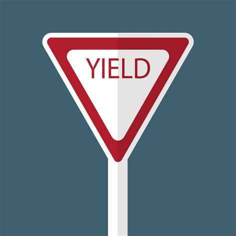Traffic Sign Yield Road On White Background 2227235 Vector Art At Vecteezy