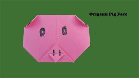 Origami Pig Face।how To Make An Origami Pig Face।diy Origmai Animal