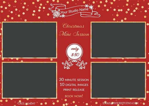 Christmas Mini Session Template 39565 Flyers Design Bundles