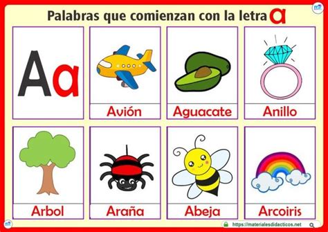 Palabras Que Comienzan Con La Letra A E I O U I Material Educativo Spanish Lessons For