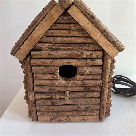 Log Cabin Birdhouse Etsy