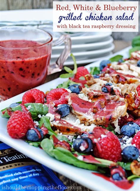 Red White And Blueberry Grilled Chicken Salad Infused
