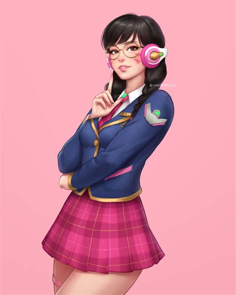 D Va And Academy D Va Overwatch And More Drawn By Umigraphics Danbooru