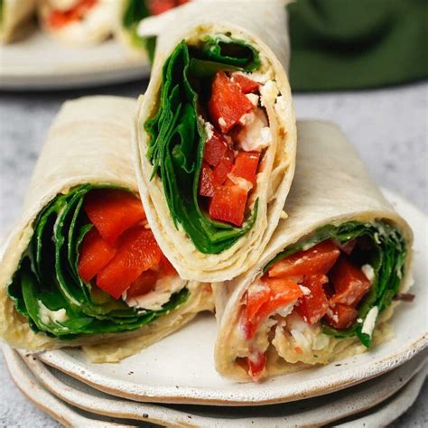 Spinach Feta Wrap With Garlic Low Calorie All Nutritious