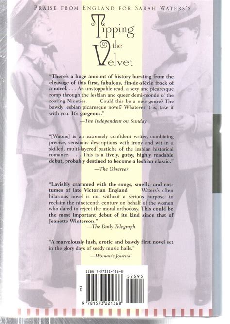 tipping the velvet a novel by waters sarah very good hardcover 1999 1st edition