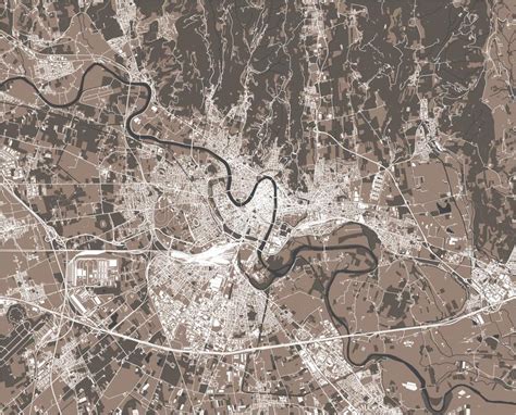 Mapa De La Ciudad De Verona Veneto Italy Ilustración Del Vector