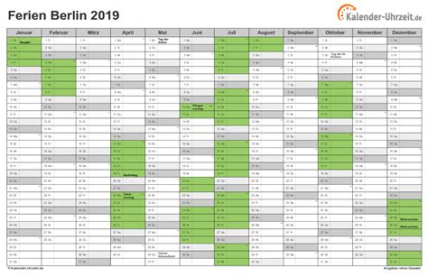 Excel ffb 221 kostenlos : Ferien Berlin 2019 - Ferienkalender zum Ausdrucken