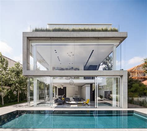 Pitsou Kedem Design A Home Of Concrete And Glass Contemporist