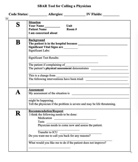 Sbar Nurse Handoff Report Sheet Nursing Brain Printable Etsy Report