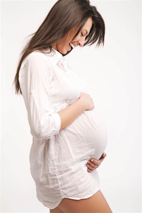 Stockfresh656688standing Happy Pregnant Woman In Profilesizexl