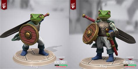 Frog From Chrono Trigger Holding Back And Side Items Rheroforgeminis