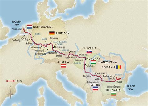 Viking Cruise Danube River Map