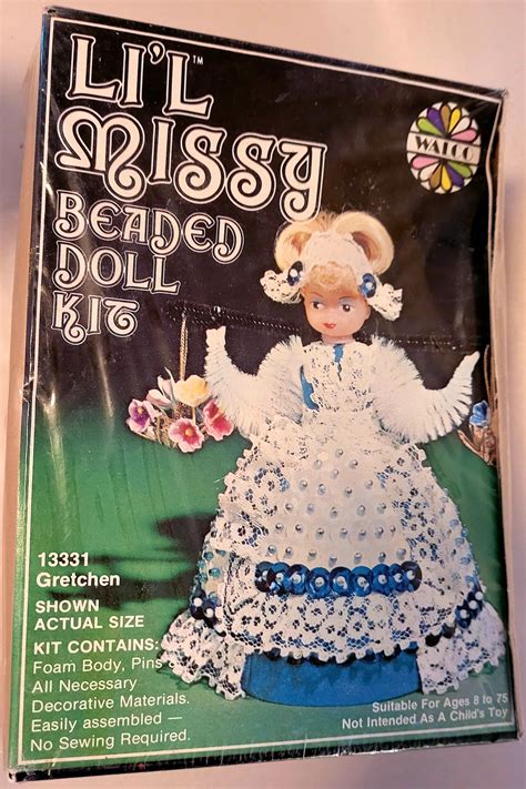 lil missy beaded doll kit gretchen country girl arts crafts vintage holy walkamolies limited
