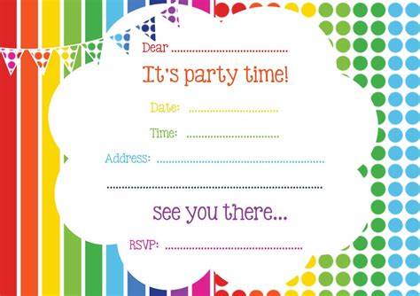 Show your creative side by adding a personal touch to one of these blank if you like these templates, check out some of our other great party invites too! Free Printable Birthday Invitations Online - Bagvania FREE Printable Invitation Template