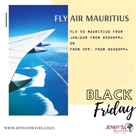 Black Friday Fly To Mauritius On Air Mauritius From Ex Jhbdur
