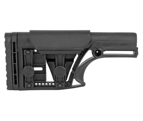 Luth Ar Mba 1 Rifle Buttstock With 3 Axis Butt Plate Black R1 Tactical