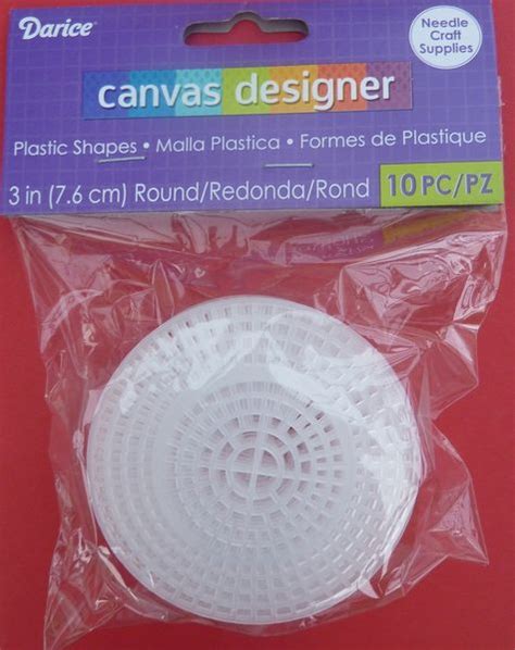 7 Mesh 3 Inch Plastic Canvas Circles With Raised Centre Fabric By Darice