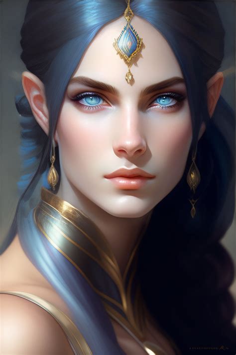 Lexica Portrait Of Beautiful Dark Elf Girl Pale Blue Eyes Eyeshine