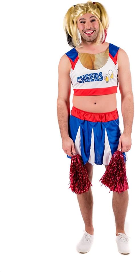Mens Cheerleader Pom Poms Bachelor Party Adults Funny