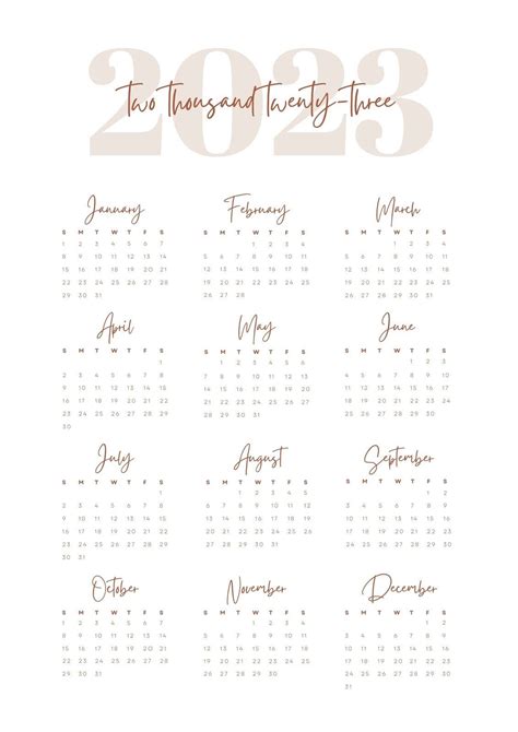 Simple Aesthetic Monthly Calendar Poster Templates By Canva