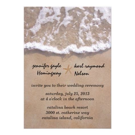 Casual Beach Theme Wedding Invitation 5 X 7 Invitation Card Zazzle