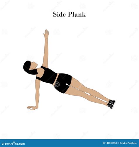 Side Plank Exercise Workout Stock Vector Illustration Of Activity