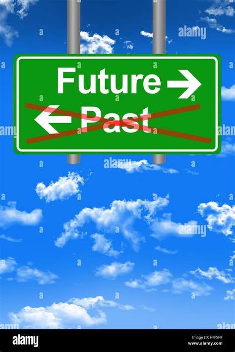 Future Versus Past Road Sign Concept Stock Photo Alamy