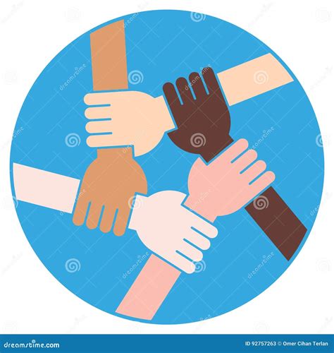 Friendship Circle For Solidarity And Teamwork Stock Vector