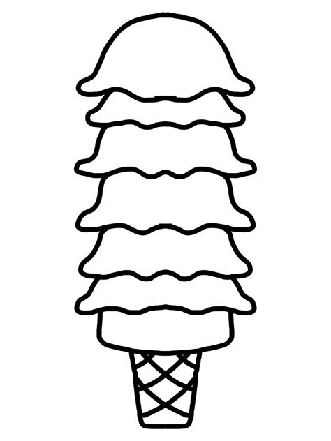 Безплатна страница за оцветяване на конус за сладолед Изтеглете