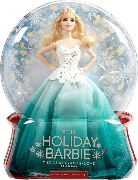 Mattel Barbie 2016 Holiday Doll Aqua Gown Skroutzgr