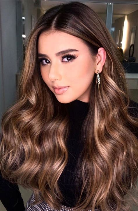 30 cute ways to wear brown hair this autumn 2021 dark chocolate with milky brown highlights