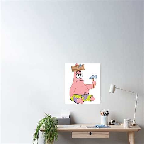 Patrick Star Poster By Thecaminater Redbubble