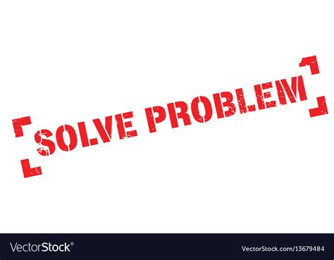 Solve Problem Rubber Stamp Royalty Free Vector Image