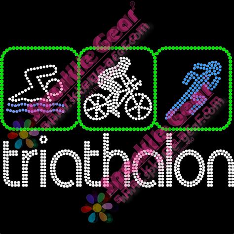 Triathalon Bling Transfers By Sparkle Gear