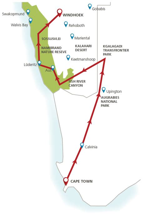Cape Town To Windhoek Self Drive Tour 15 Days Cape Town To Windhoek