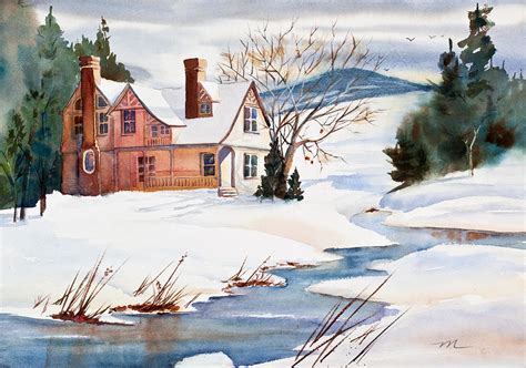 Winter Watercolor Painting At Explore Collection