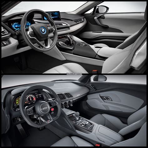 Photo Comparison: 2015 Audi R8 vs. BMW i8