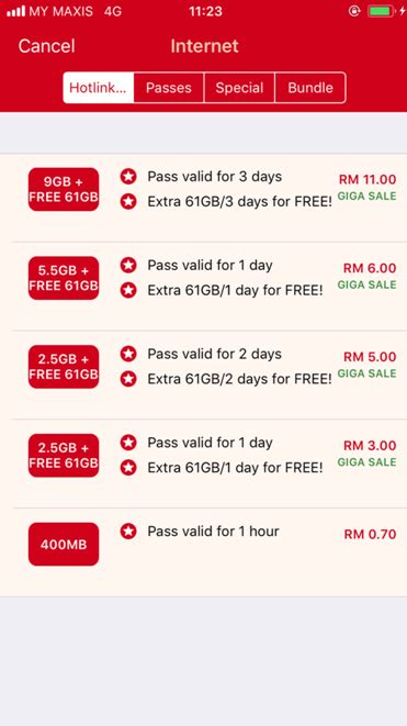 Paying postpaid plan rm128 every month for a very unstable internet service! Enjoy FREE 61GB High-Speed Internet With HotlinkMU GIGA ...
