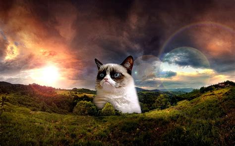 X Px Free Download HD Wallpaper Cat Funny Grumpy Humor Meme Quote Wallpaper Flare