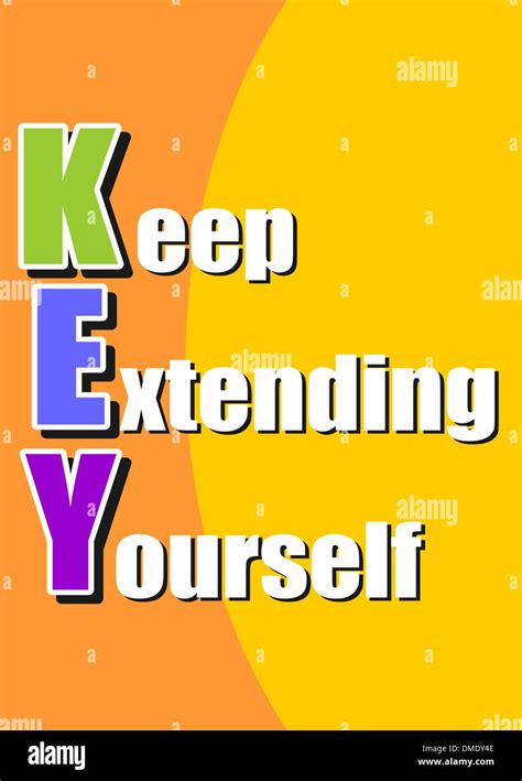 Keep Extending Yourself Motivation Acronym Stock Vector Image And Art