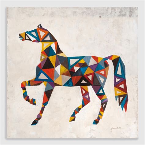 Colorful Geometric Shapes Form The Shape Of A Horse In This Playful