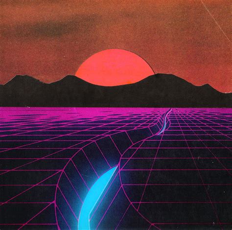 Sunset Retro Futurism Vaporwave Retro Waves