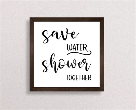 Save Water Shower Together Sign Funny Bathroom Sign Funny Bathroom Decor Wall Decor Bathroom